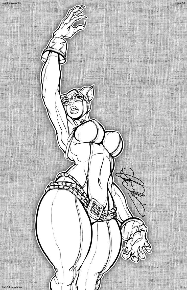 10 Fan-Art Catwoman Ink 11x17