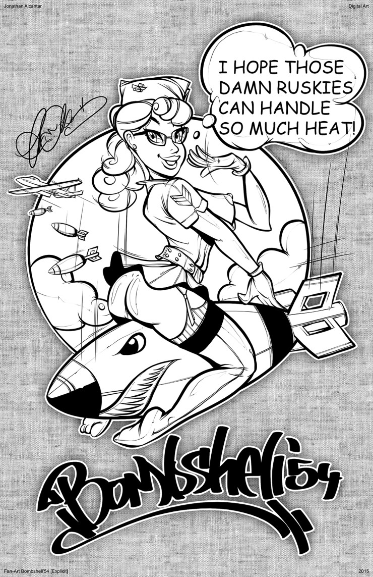13 Fan-Art Bombshell'54 [Explicit] Ink 11x17