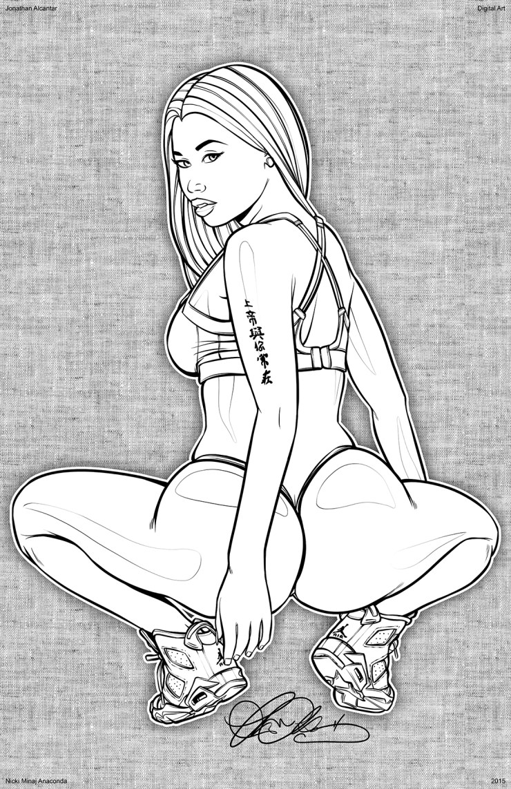33 Nicki Minaj Anaconda Ink 11x17