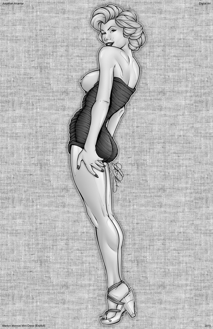 43 Marilyn Monroe Mini-Dress [Explicit] Gradient 11x17