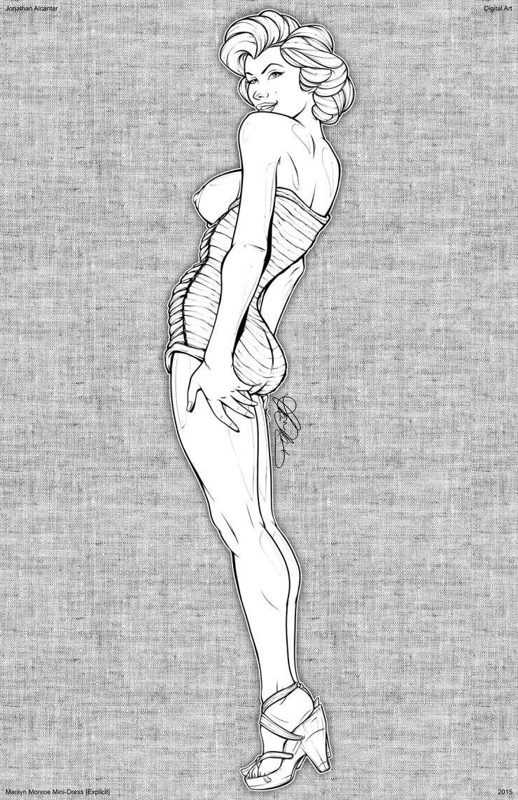 44 Marilyn Monroe Mini-Dress [Explicit] Ink 11x17