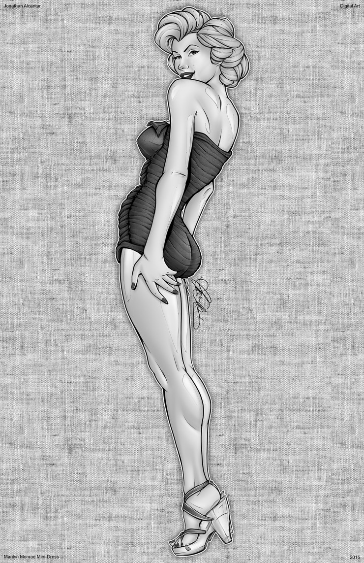 46 Marilyn Monroe Mini-Dress Gradient 11x17