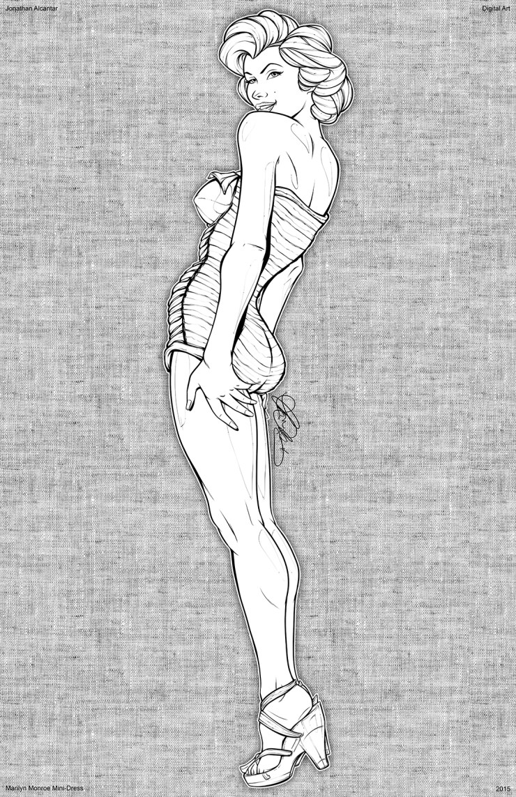 47 Marilyn Monroe Mini-Dress Ink 11x17