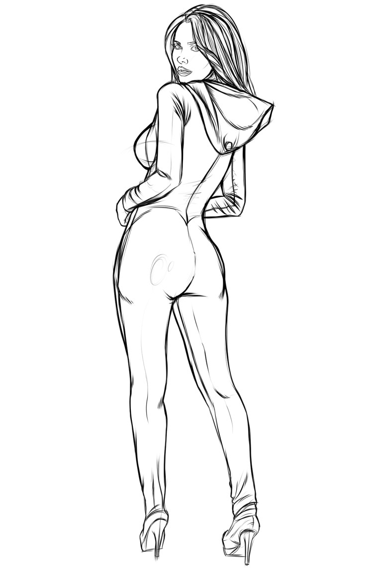 6 Catsuit-Hoodie Sketch