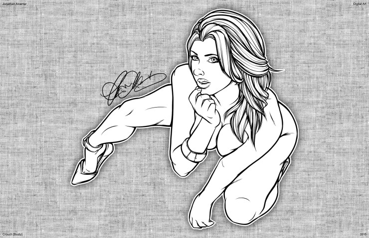 6 Crouch [Busty] Ink 17x11