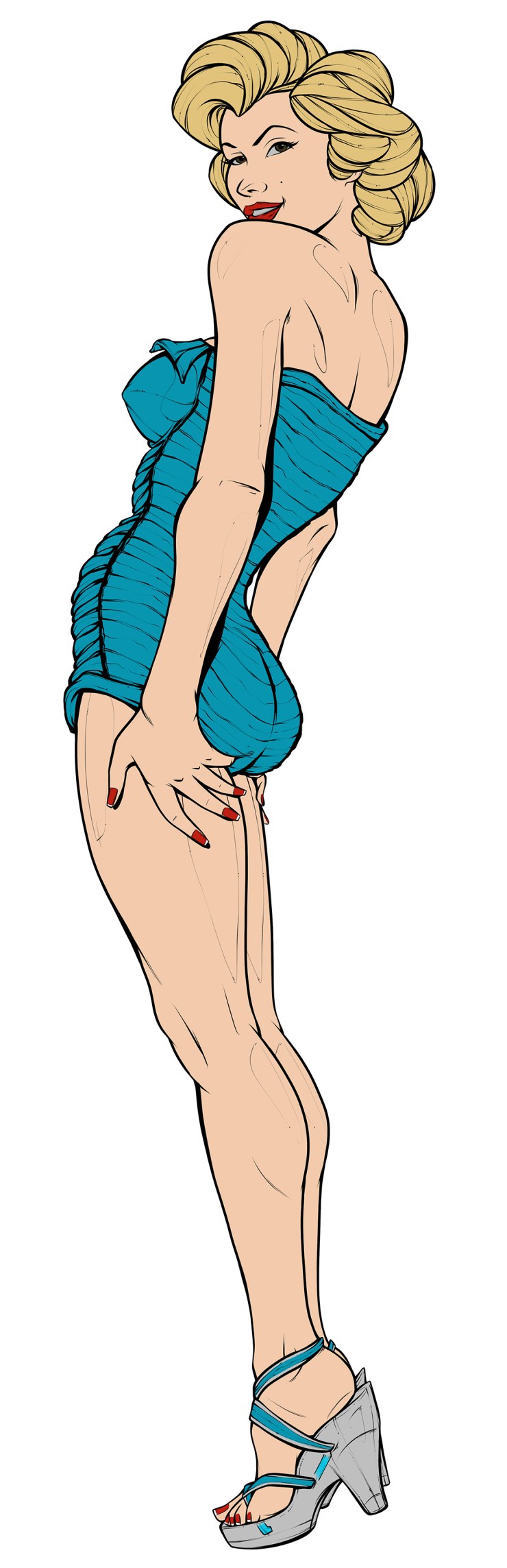 72 Marilyn Monroe Mini-Dress Flat